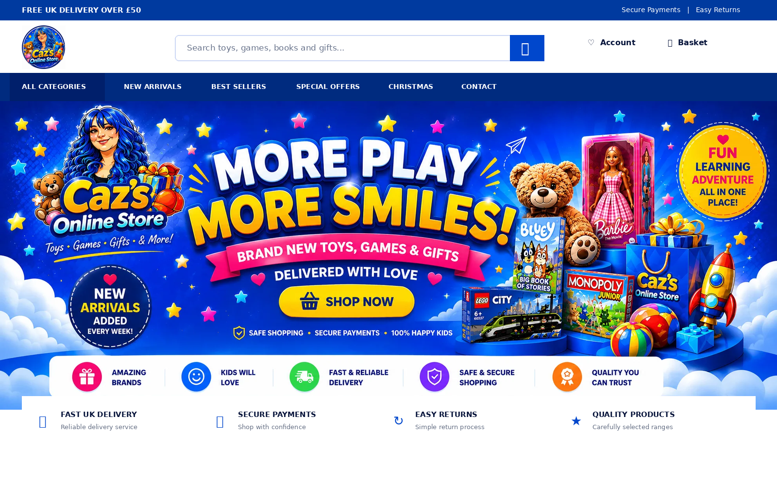 Caz Online Store website project by Digital Business Solutions